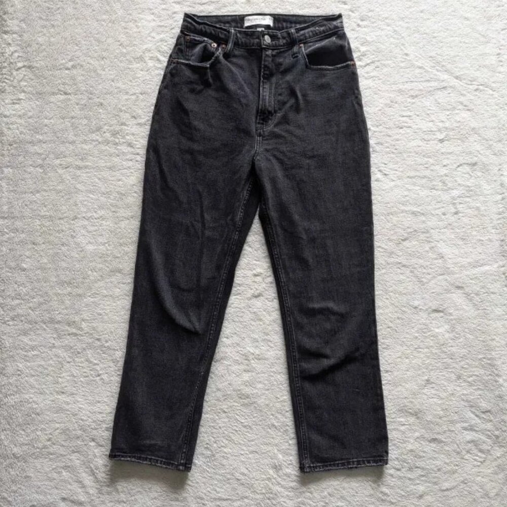 Abercrombie & Fitch Ultra High Rise Ankle Straight Jeans - Size 27 / 4R Curve